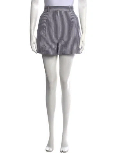 Pre-owned Hermes Striped Mini Shorts In Blue