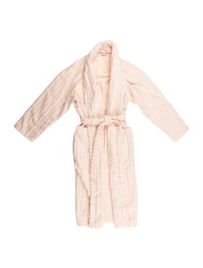 Pre-owned Hermes Striped Robe In Pink