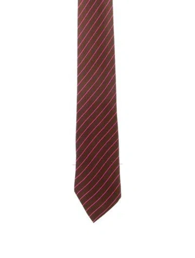 Pre-owned Hermes Stripped Pattern Tie In Multi