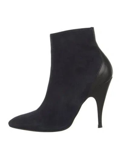 Pre-owned Hermes Suede Boots In Blue
