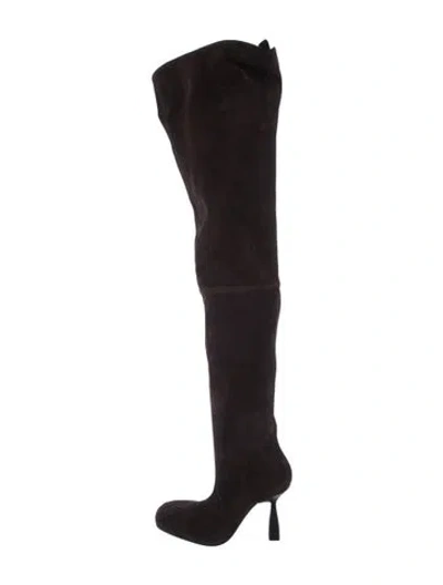 Pre-owned Hermes Suede Boots In Brown