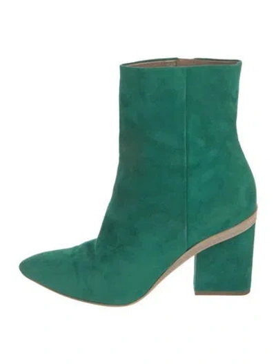 Pre-owned Hermes Suede Boots In Green