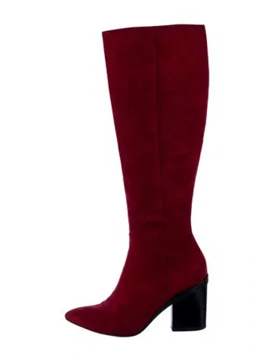 Pre-owned Hermes Suede Boots In Red