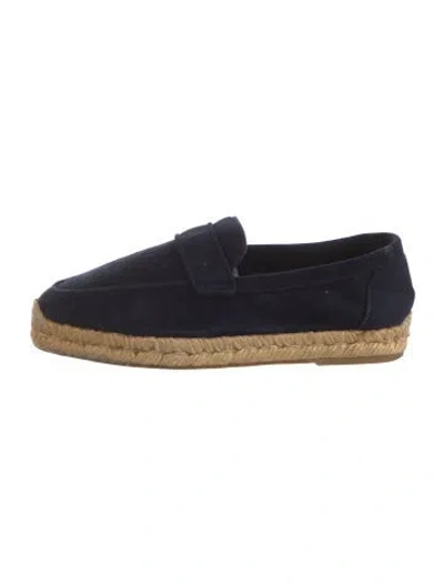 Pre-owned Hermes Suede Espadrilles In Blue