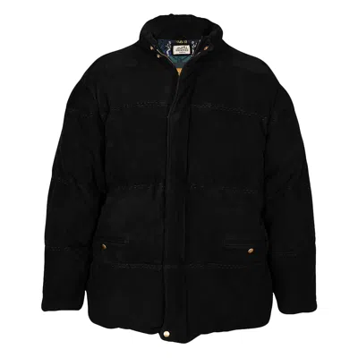 Pre-owned Hermes Hermès Suede Puffer Coat - '90s In Black