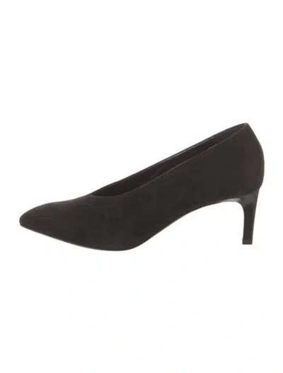 Pre-owned Hermes Suede Pumps In Black