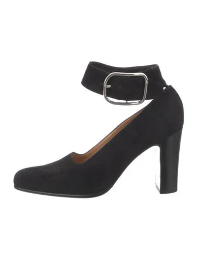 Pre-owned Hermes Suede Pumps In Black