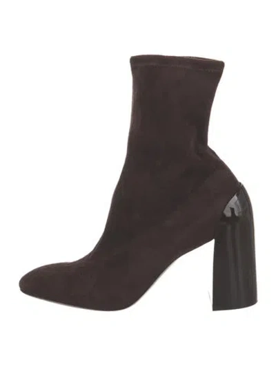 Pre-owned Hermes Suede Sock Boots In Brown