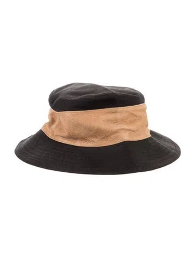 Pre-owned Hermes Suede-trimmed Bucket Hat W/tags In Multi