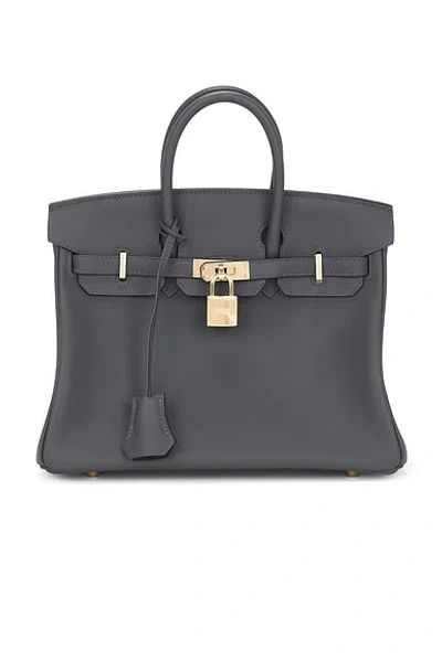 Pre-owned Hermes Swift Birkin 25 Handbag In Gray