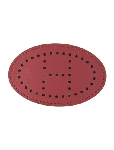 Pre-owned Hermes Swift Evelyne Pm Hair Clip In Red