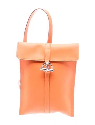 Pre-owned Hermes Swift Glenan To Go Pouch In Orange