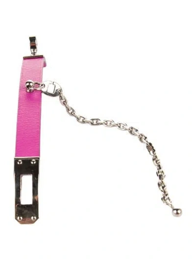 Pre-owned Hermes Swift Kelly Glove Clip In Pink