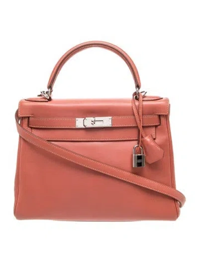 Pre-owned Hermes Swift Kelly Ii Retourne 28 In Pink