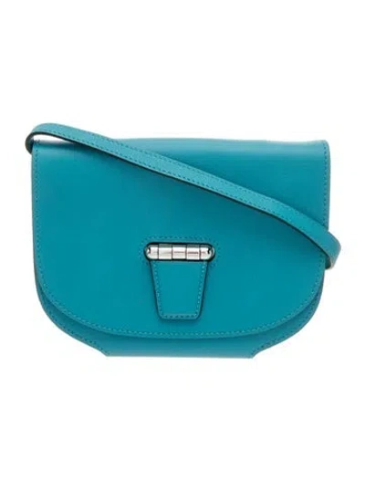 Pre-owned Hermes Swift Mini Convoyeur In Blue