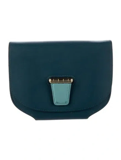 Pre-owned Hermes Swift Mini Convoyeur Wallet In Blue