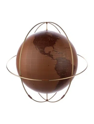 Pre-owned Hermes Swift Odyssée 24 Globe In Brown