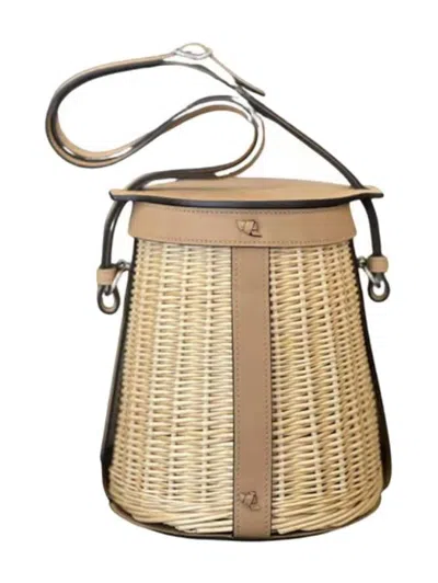 Pre-owned Hermes Swift Wicker Sac Farming Picnic Bag, Chai In 中性色