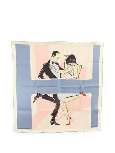 Pre-owned Hermes Swinging Saint-germain Scarf In Pink
