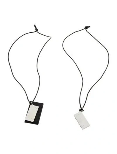 Pre-owned Hermes Hermès Symbole Face Pendant Necklace Set, 22" In Multi