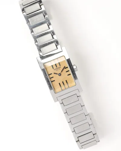 Pre-owned Hermes Hermès Tandem 19mm Ca 2000 Watch In Gold