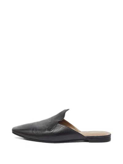 Pre-owned Hermes Tangeria Mules In Black