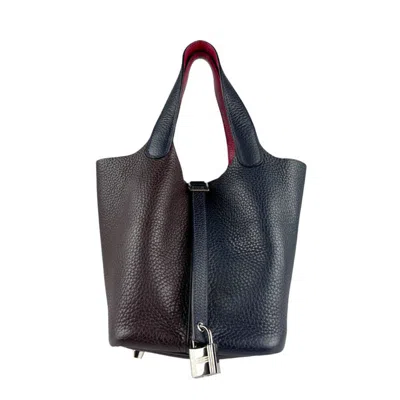Pre-owned Hermes Taurillon Clemence Leather Handbag () In Multi