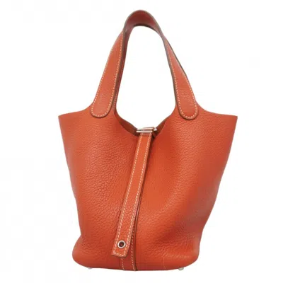 Pre-owned Hermes Taurillon Clemence Leather Handbag () In Multi