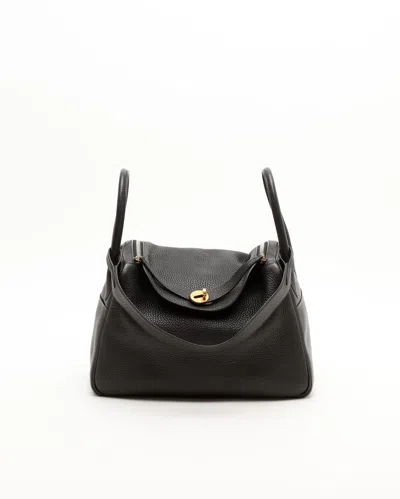 Hermes Hermès Taurillon Clemence Lindy 30 Bag In Black