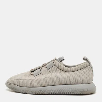 Pre-owned Hermes Team Size 45 Blue Fabric Slip On Sneakers