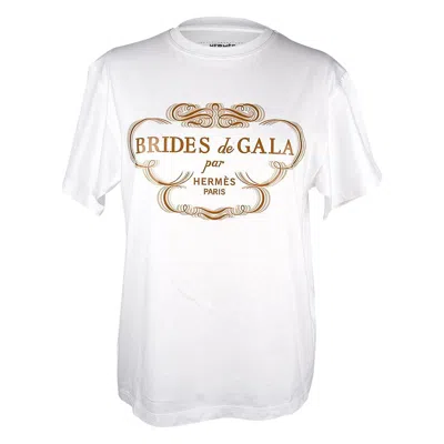 Pre-owned Hermes Tee Shirt White Brides De Gala Top 38 / 6