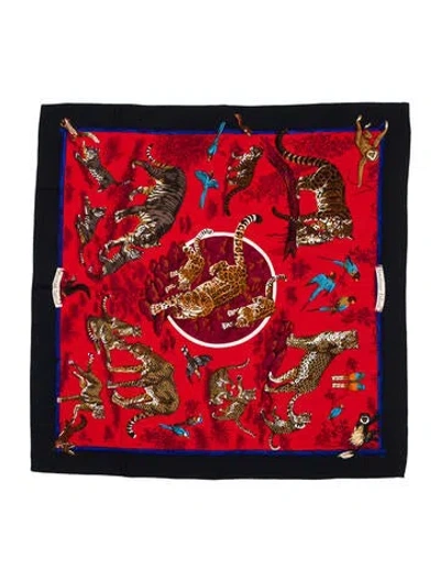 Pre-owned Hermes Tendresse Féline Cashmere Shawl In Blue
