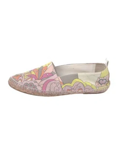 Pre-owned Hermes Tenerife Canvas Espadrilles In Pink