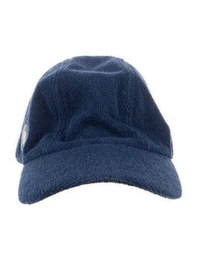 Pre-owned Hermes Terry Cloth Baseball Cap In Blue