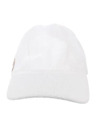 Pre-owned Hermes Terry Cloth Davis Cap In White