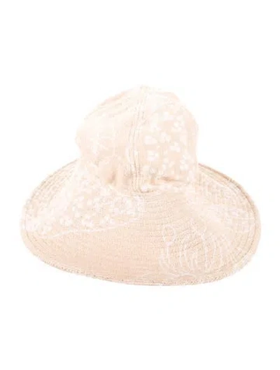 Pre-owned Hermes Terry Cloth Les Leopards Gia Hat In Neutral