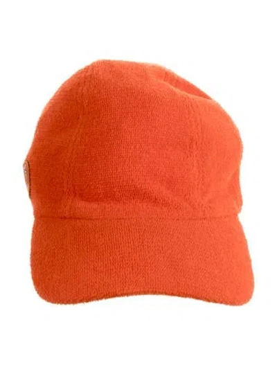 Pre-owned Hermes Terry Davis Cap In Orange