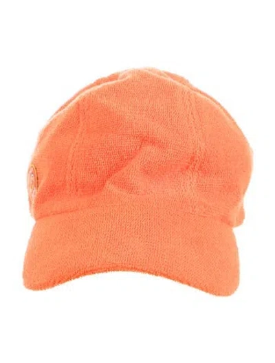 Pre-owned Hermes Terry Davis Cap In Orange