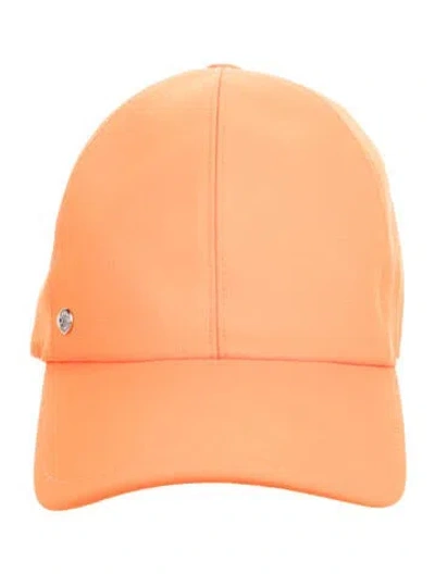 Pre-owned Hermes Tess H Baseball Cap In Orange