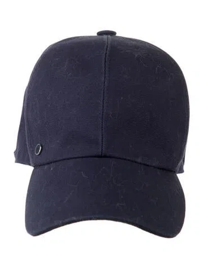 Pre-owned Hermes Tess Milano Baseball Cap In Blue