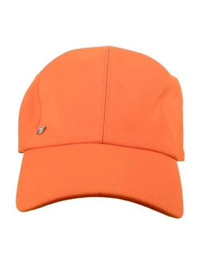 Pre-owned Hermes Tess Milano Baseball Cap In Orange