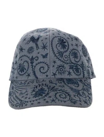 Pre-owned Hermes Tess Sous Le Charme D'orphee Cap In Blue