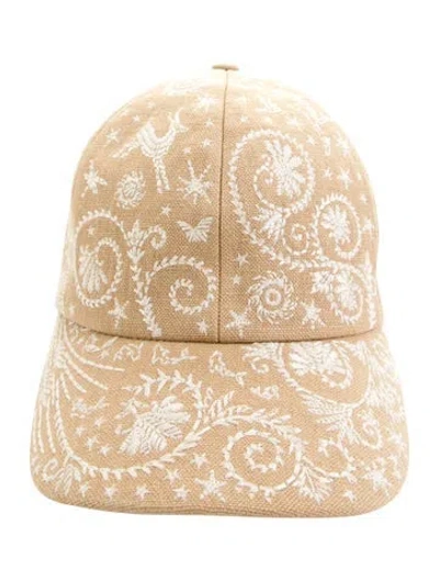 Pre-owned Hermes Tess Sous Le Charme D'orphee Cap In Neutral