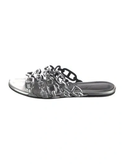 Pre-owned Hermes Thalassa Chaîne D'ancre Insignia Slides