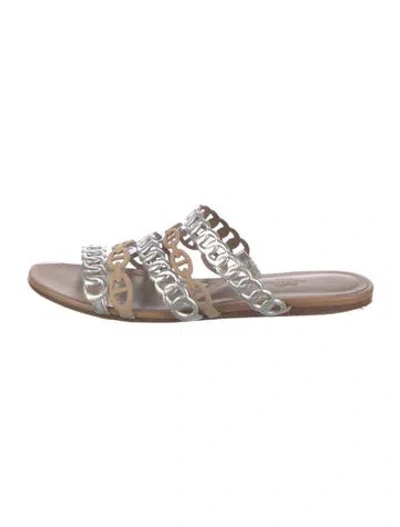 Pre-owned Hermes Thalassa Chaîne D'ancre Insignia Slides