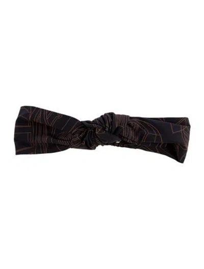 Pre-owned Hermes "thalassa" Gabi Headband In Blue