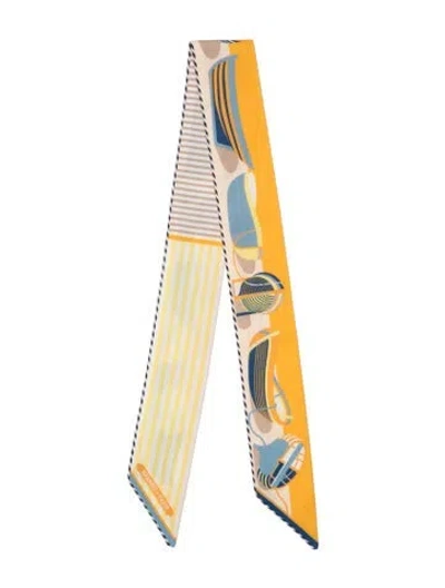 Pre-owned Hermes Thalassa Twilly Scarf In Yellow