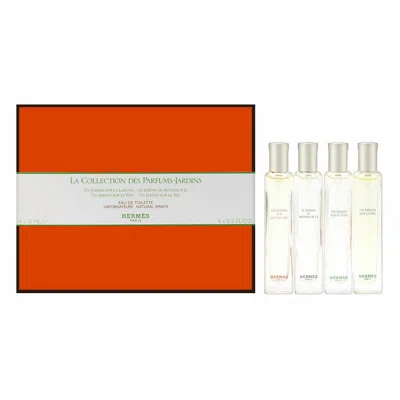Hermes The Gardens Collection Coffret 4 Piece X 15ml In Transparent