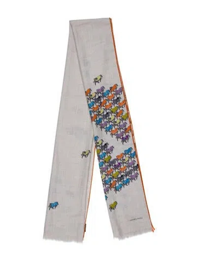 Pre-owned Hermes The Parage Cashmere Scarf In Neutral