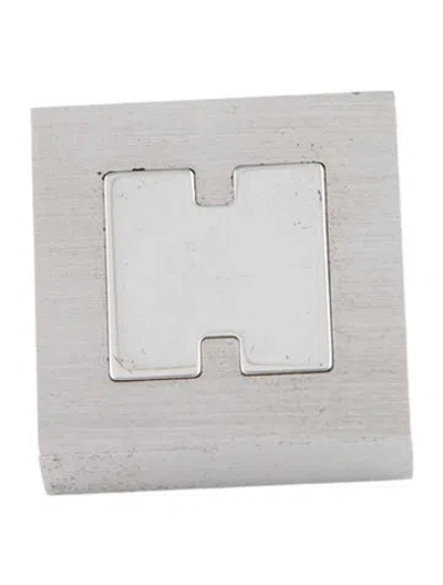 Pre-owned Hermes The Smile Photo Holder In Silver